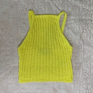 Yellow sweater tank top